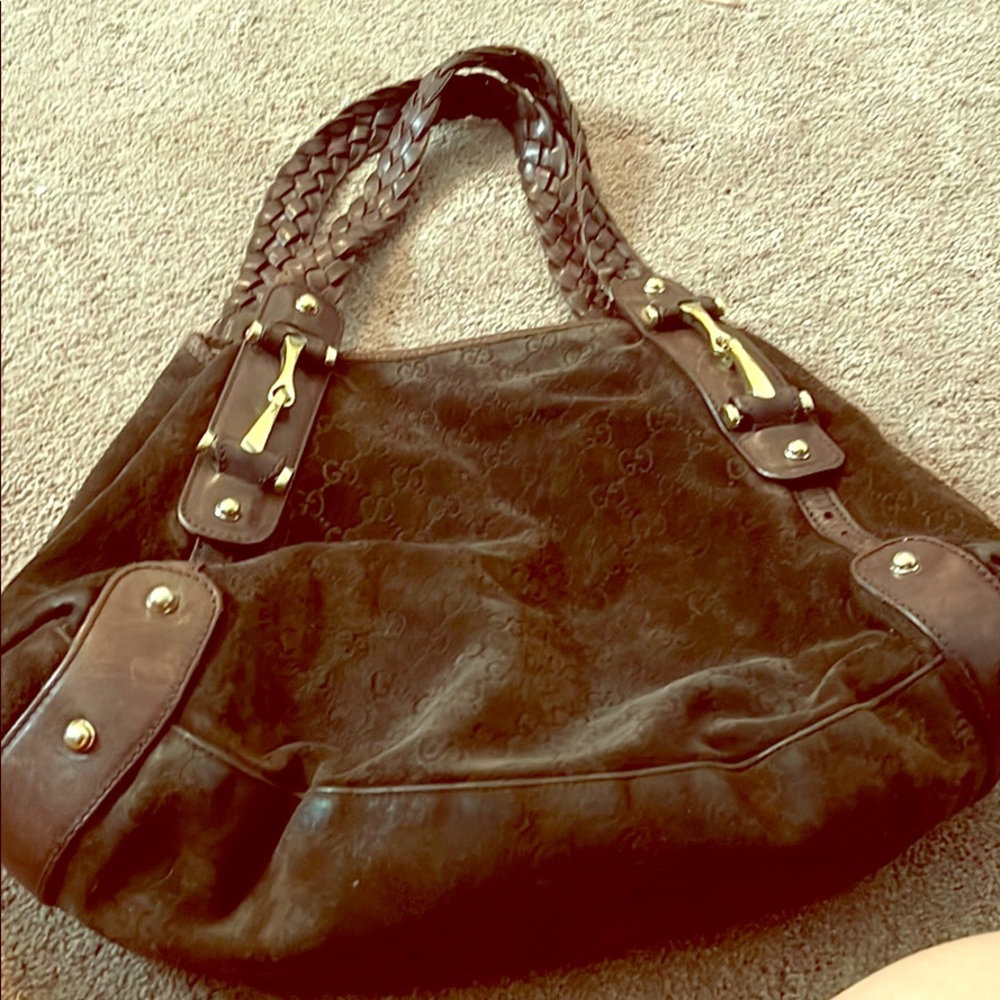 Gucci suede hobo